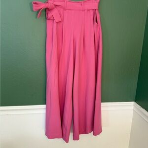 Maeve Anthropologie Hot Pink Wide Leg Pants 00 XS